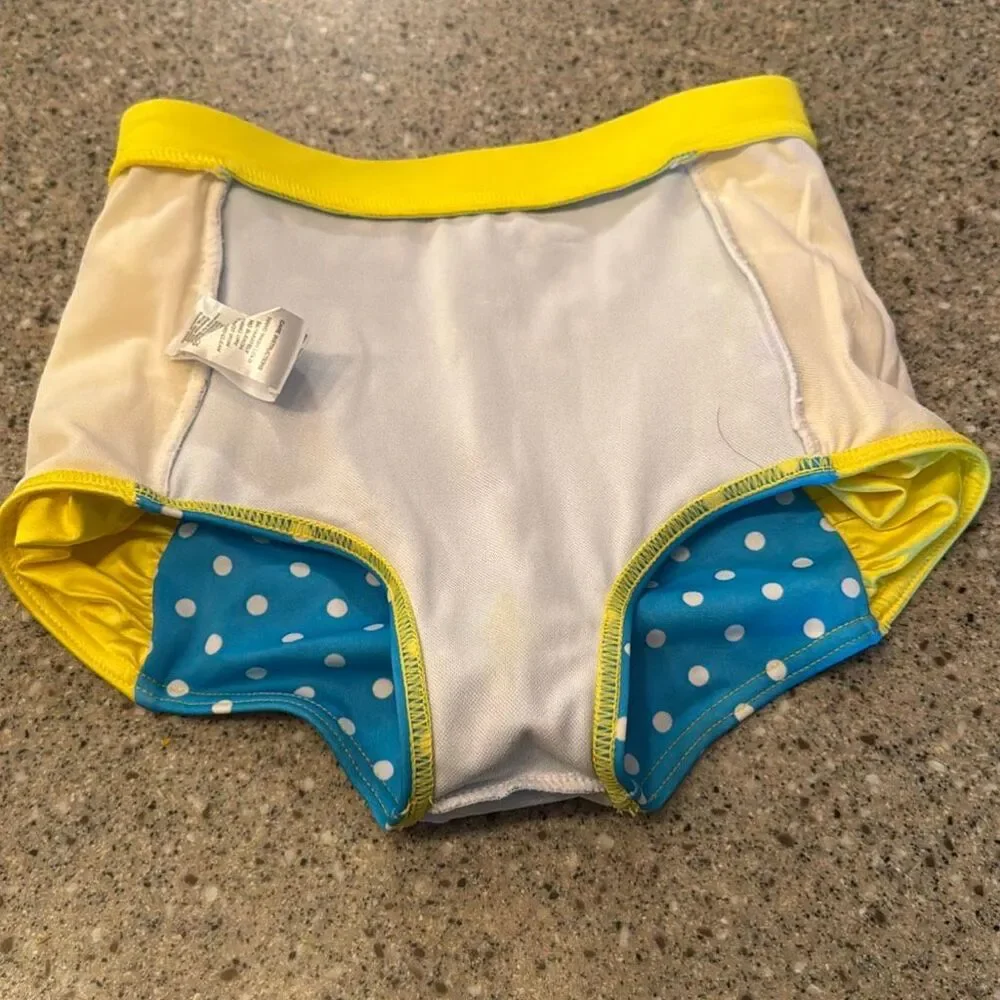 WEISSMAN Dive In The Pool Retro Two Piece Dance Costume Rhinestones Added